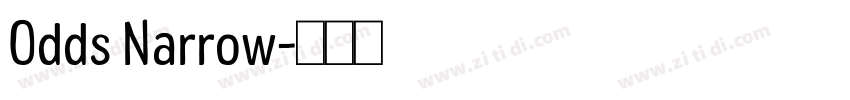 Odds Narrow字体转换